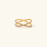 Nia - Gold Diamond Cross Ring — perfect for those who value comfort and design.
