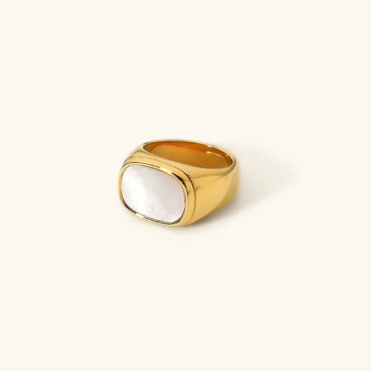 Lizzie - Square Shell Ring — bringing modern charm to your space.