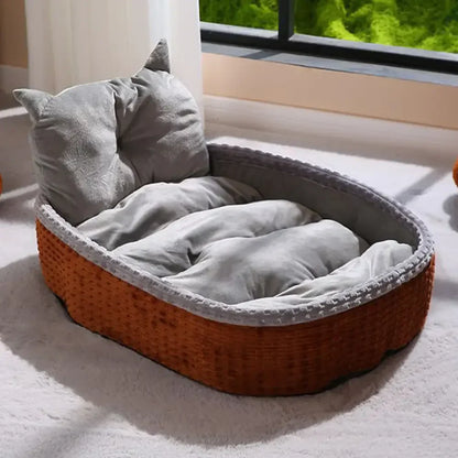 Lit orthopédique pour chien avec soutien de la nuque pour un sommeil profond et confortable