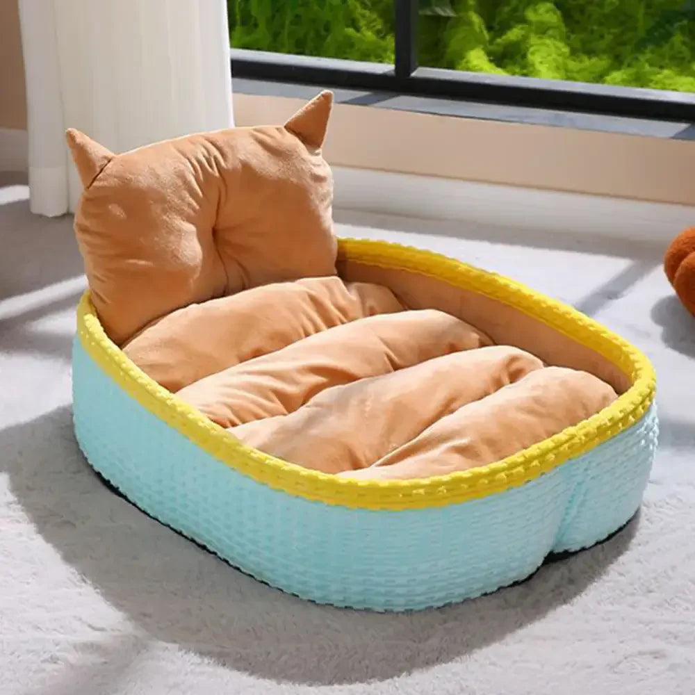 Lit orthopédique pour chien avec soutien de la nuque pour un sommeil profond et confortable