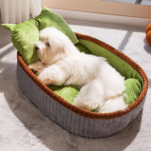 Lit orthopédique pour chien avec soutien de la nuque pour un sommeil profond et confortable