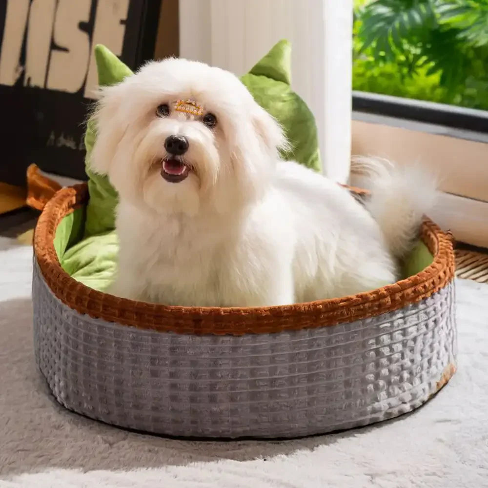 Lit orthopédique pour chien avec soutien de la nuque pour un sommeil profond et confortable