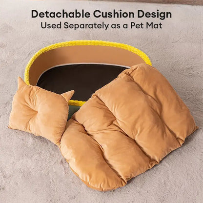 Lit orthopédique pour chien avec soutien de la nuque pour un sommeil profond et confortable