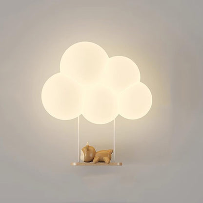 Veilleuse nuage LED pour enfants, idéale pour décorer la chambre d'enfant.