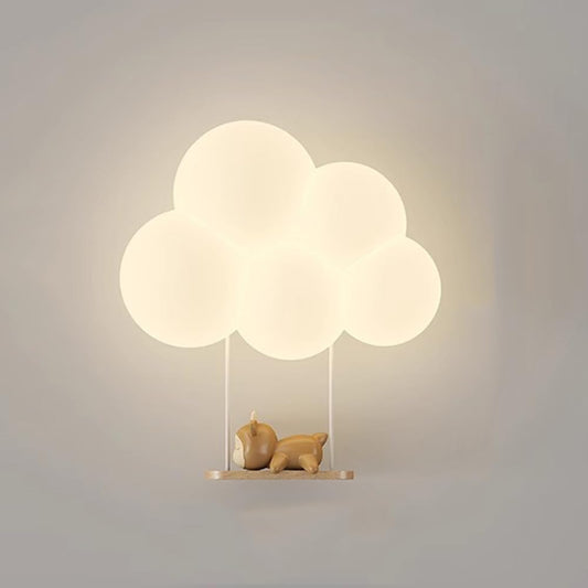 Veilleuse nuage LED pour enfants, idéale pour décorer la chambre d'enfant.