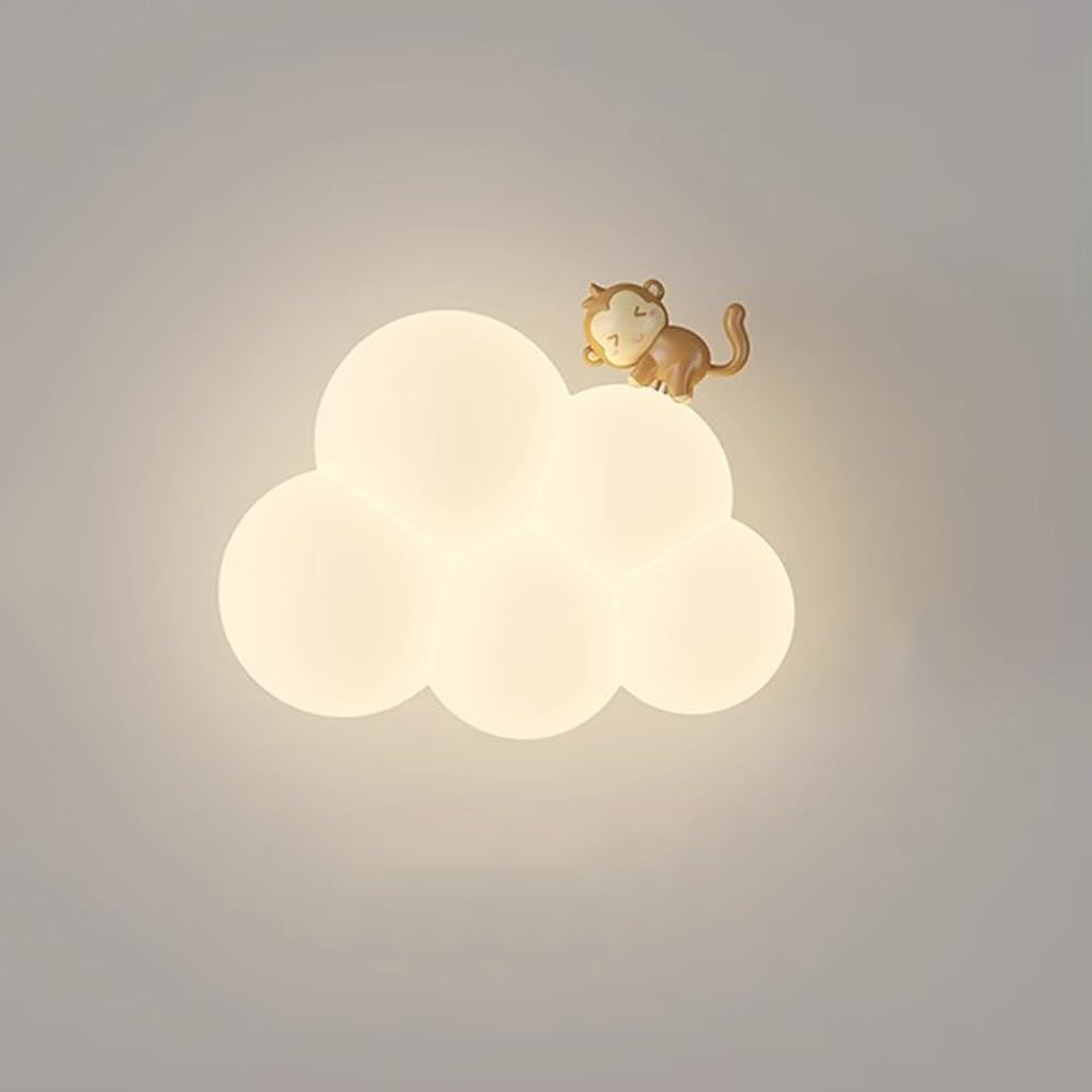Veilleuse nuage LED pour enfants, idéale pour décorer la chambre d'enfant.