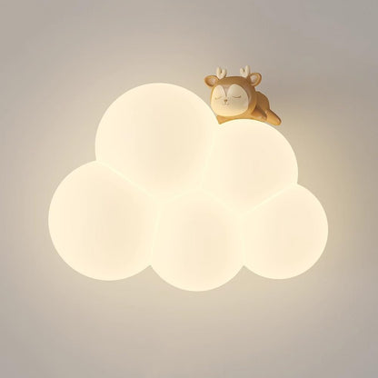 Veilleuse nuage LED pour enfants, idéale pour décorer la chambre d'enfant.