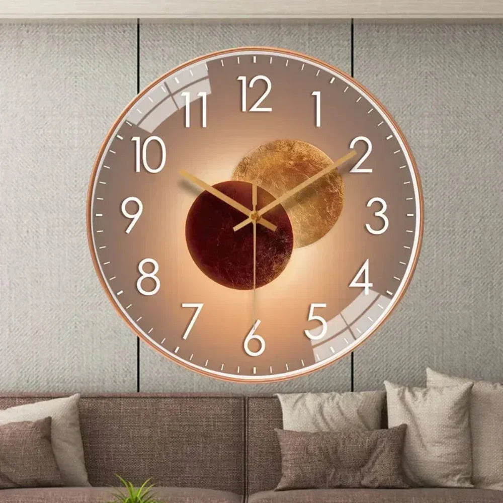 Horloge murale silencieuse minimaliste - Décoration moderne pour le salon