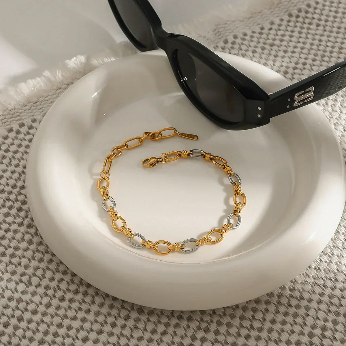 Ingrid - Two Tone Gold Bracelet — made with care and attention to detail.