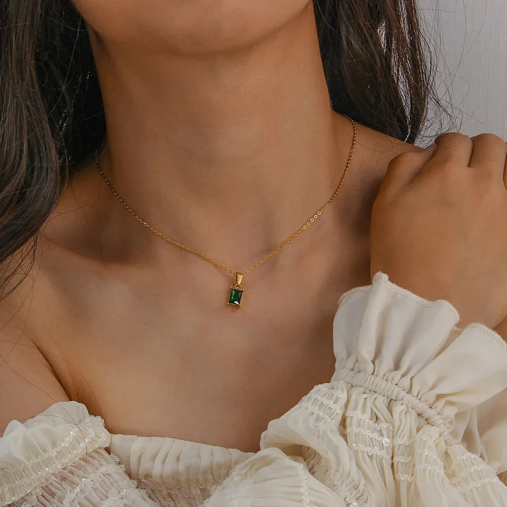 Maddie - Green Emerald  Necklace — perfect for those who value comfort and design.