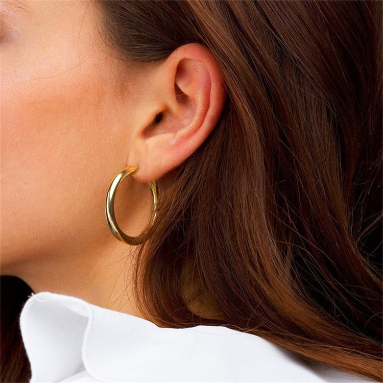 Eloise - Wide Round Hoops — made with care and attention to detail.