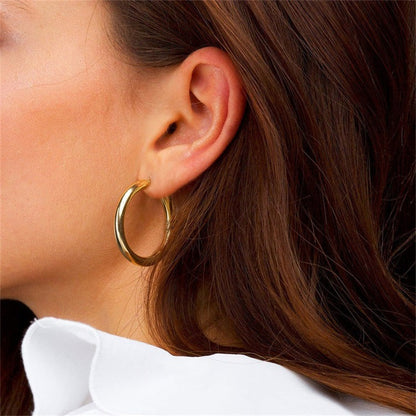 Eloise - Wide Round Hoops — made with care and attention to detail.