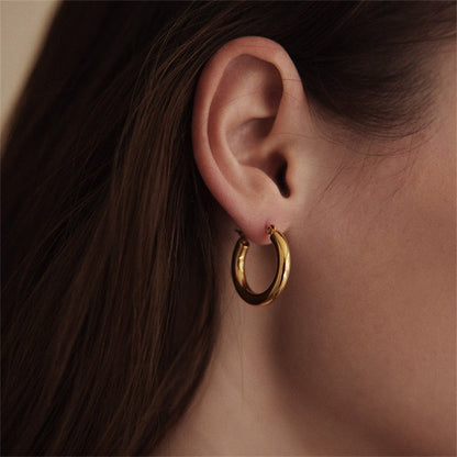 Eloise - Wide Round Hoops — made with care and attention to detail.