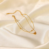 Hazel - Gold Heart Anklet — bringing modern charm to your space.