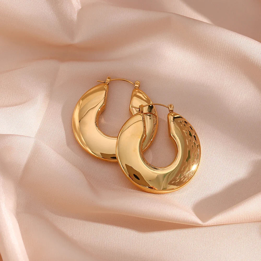 Nina - Chunky Hoop Earrings — crafted for everyday quality.
