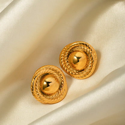 Andrea - Round Twist Earrings — crafted for everyday quality.