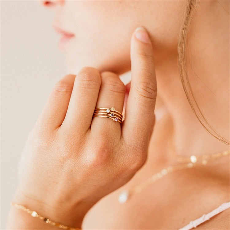 Briony - Birthstone Stacker Ring — made with care and attention to detail.