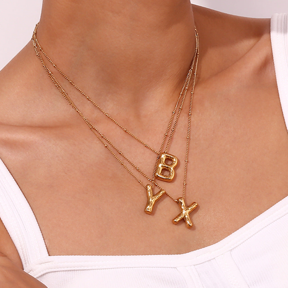 Arabella - Balloon Letter Initial Necklace — crafted for everyday quality.
