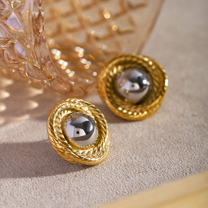 Andrea - Round Twist Earrings — crafted for everyday quality.