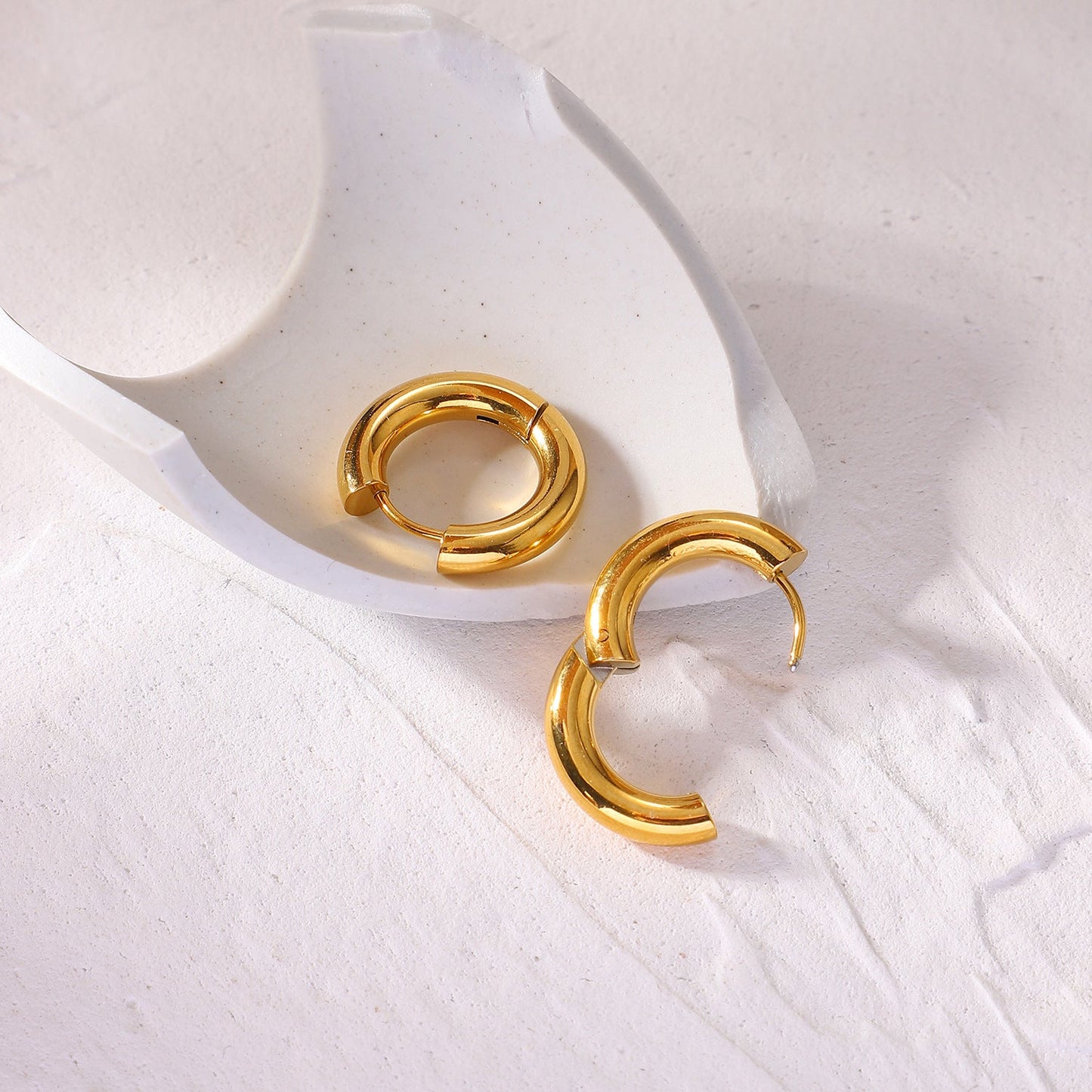 Annette - Round Hoop Earrings — perfect for those who value comfort and design.