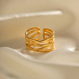 Yvette - Twisted Gold Ring — bringing modern charm to your space.