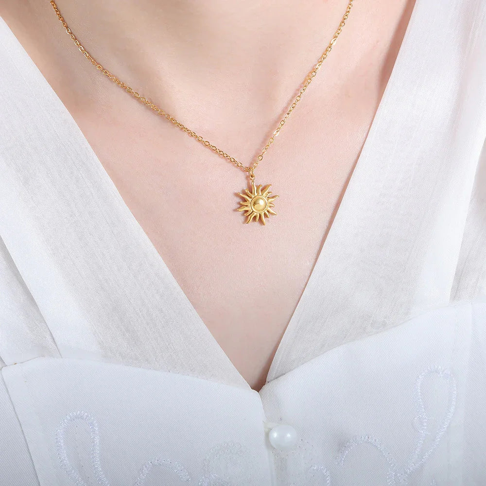 Sybil - Gold Sun Necklace — bringing modern charm to your space.