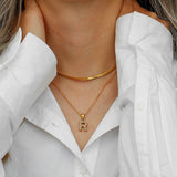 Marissa - Layered Gold Initial Letter Necklace — bringing modern charm to your space.