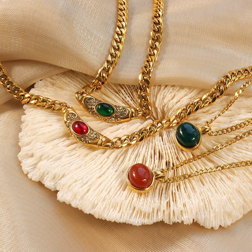 Jasmine - Vintage Gemstone Necklace — crafted for everyday quality.