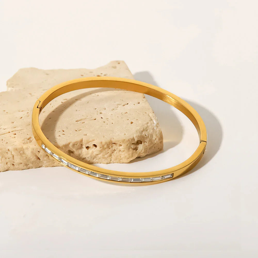 Orla - Gold Diamond Bangle — crafted for everyday quality.