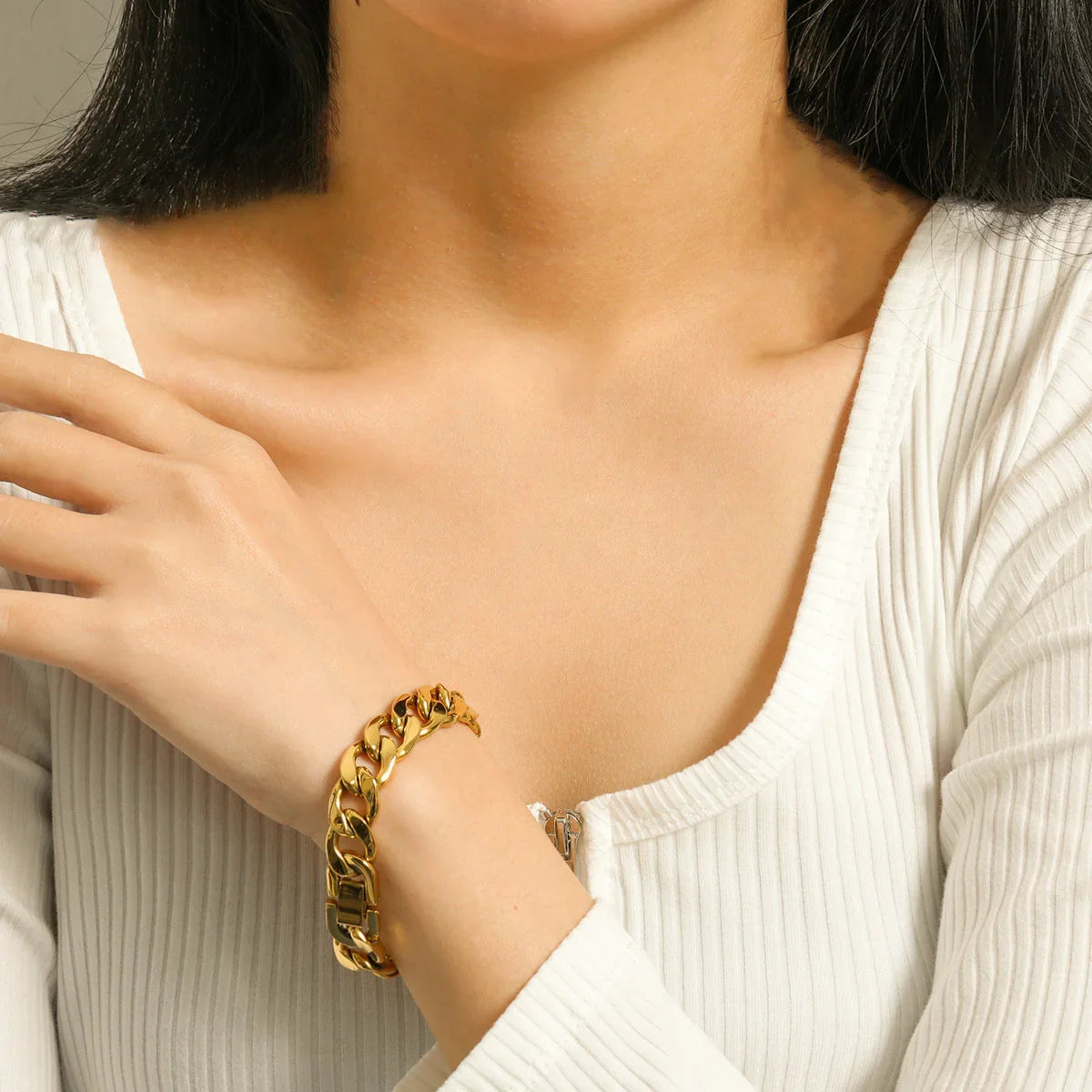 Bracelet Kayle - Chaîne en or — confectionné avec soin et souci du détail.