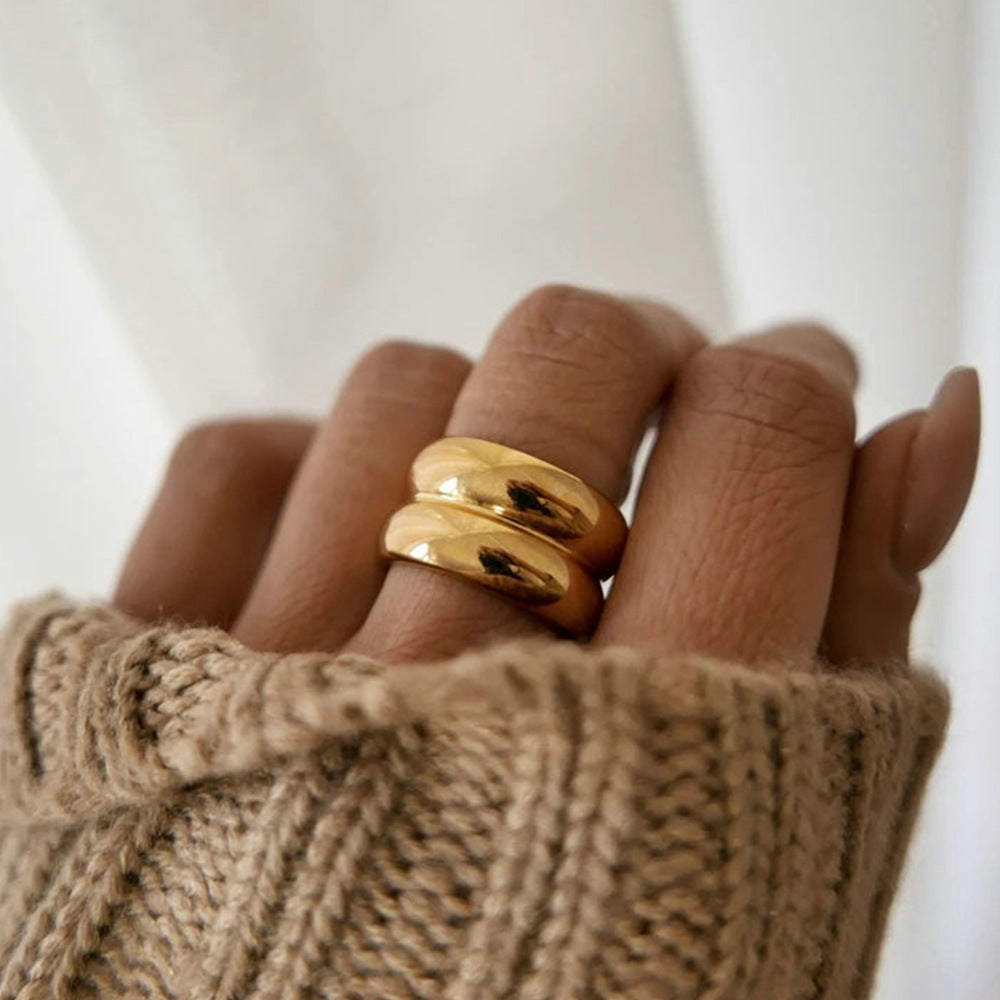 Zelle - Smooth Layered Ring — perfect for those who value comfort and design.