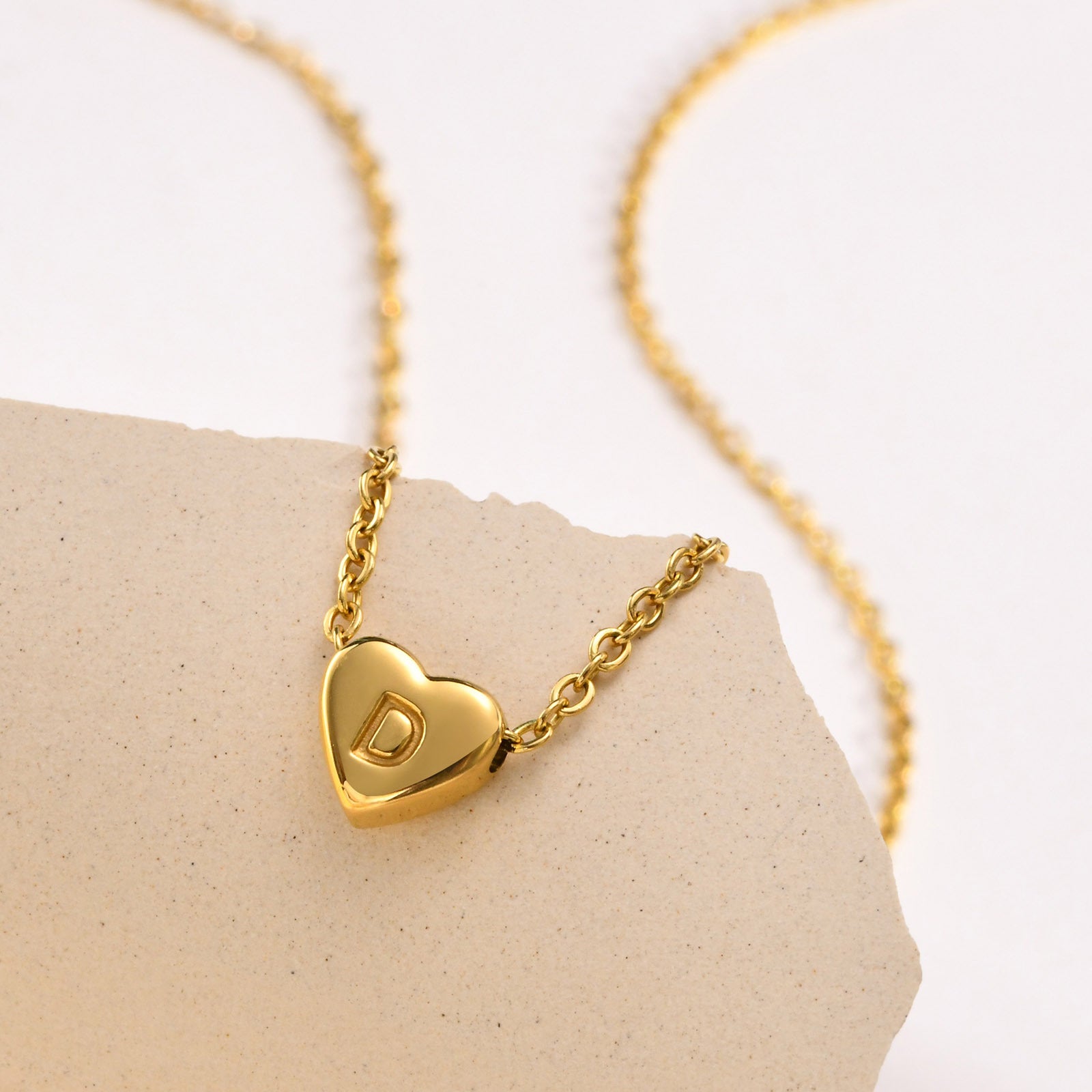 Juliette - Heart Initial Gold Necklace — crafted for everyday quality.