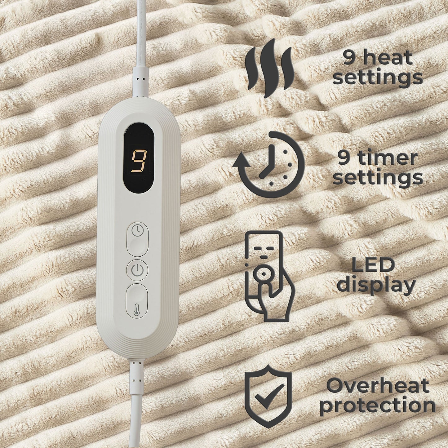 Neo Natuurlijke Elektrische Deken Verwarmde Fleece Overdeken