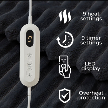 Neo Zwarte Elektrische Deken Verwarmde Couverture polaire