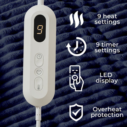 Neo Navy Elektrische Deken Verwarmde Polaire Surdeken