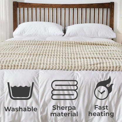 Neo Natuurlijke Elektrische Deken Verwarmde Fleece Overdeken