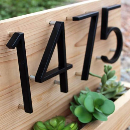 3D Floating Black House Numbers | Modern Metal Address Sign