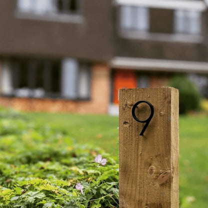 3D Floating Black House Numbers | Modern Metal Address Sign