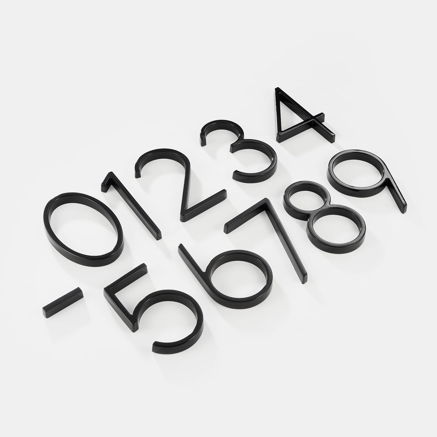 3D Floating Black House Numbers | Modern Metal Address Sign