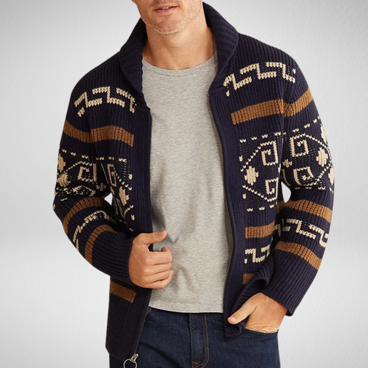 Cardigan zippé Strick pour hommes – Herbst &amp; Winter