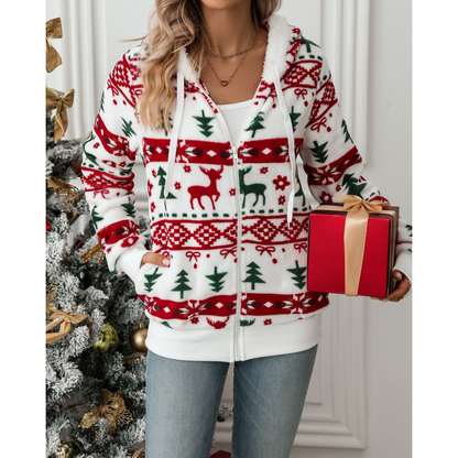 Vrouwen Kerst Hoodie | Seizoensgebonden Print en Casual Comfort