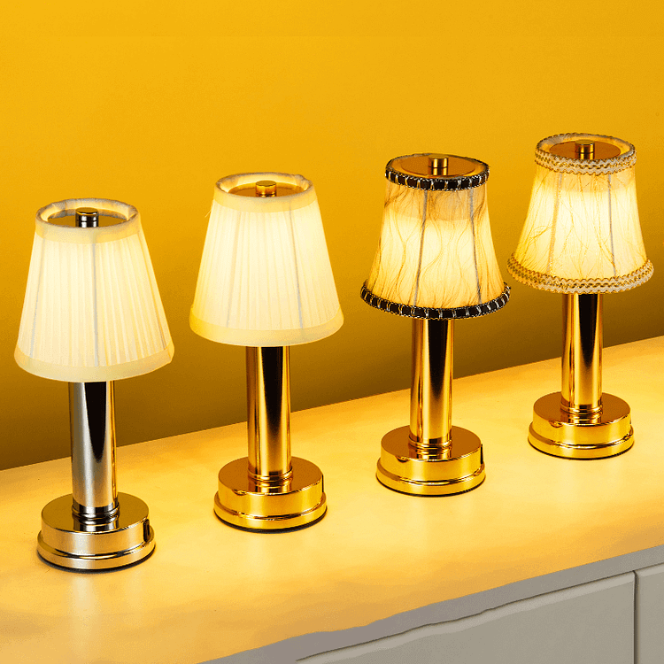 Vintage Brass Table Lamp with LED | Retro Style Lighting for Home