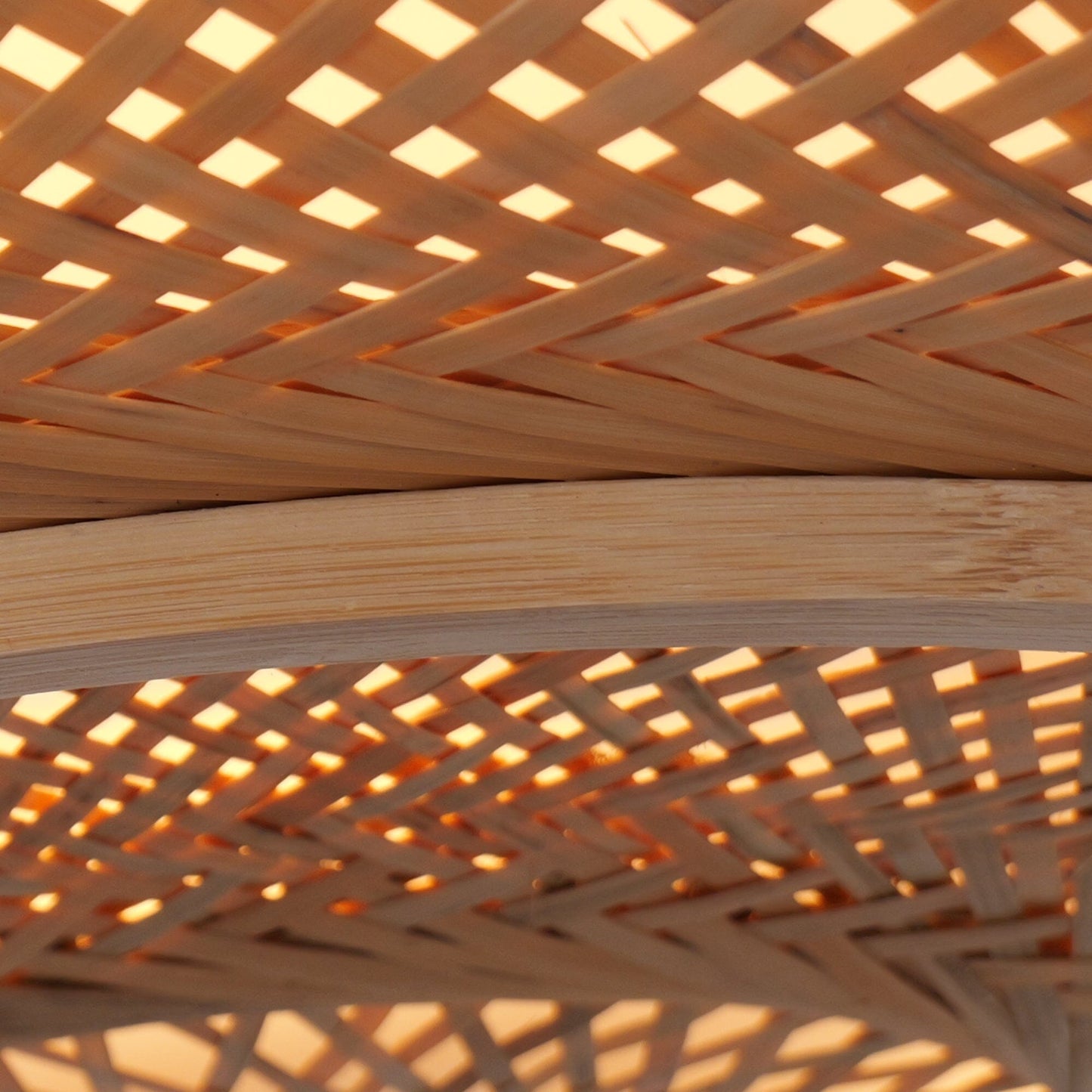 Japanse Stijl Bamboe Rieten Plafondlamp – Plafondmontage de Hanglamp