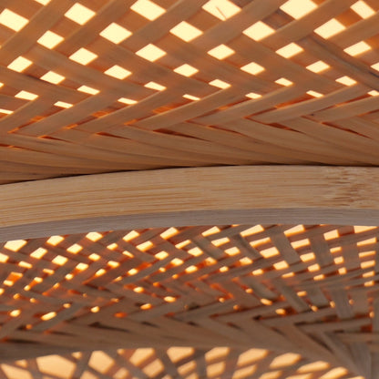 Japanse Stijl Bamboe Rieten Plafondlamp – Plafondmontage de Hanglamp