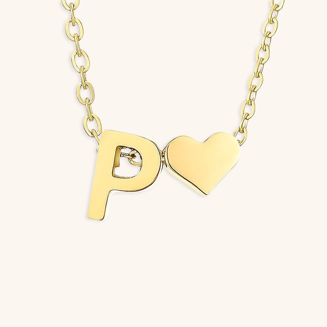 Mallory - Love Initial Letter Necklace — bringing modern charm to your space.