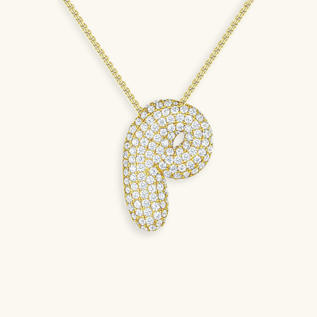 Collier Esme - Initiale en forme de bulle avec diamant — conçu pour inspirer votre style de vie.