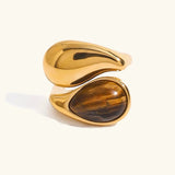 Veronica -  Amber Pearl Ring — made with care and attention to detail.
