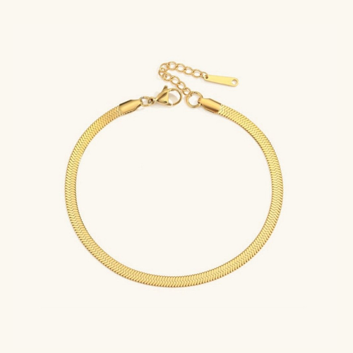Bracelet de cheville Judith à chevrons — parfait pour celles qui privilégient le confort et le design.