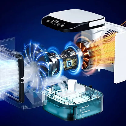 Refroidisseur d'air portable | Humidificateur à 3 vitesses avec lumière LED