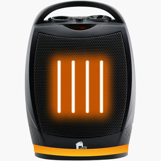 Tragbarer Elektrischer Heizlüfter - Leiser Oszillierender Ventilator - Thermostat